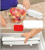 Plastic Wrap Cutter - Pull, Press and Cut - Cling Wrap Dispenser Foil - Wax Paper Kitchen Accessories - White