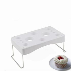 Cake Pastry Bag Holder Tray Stand Icing Bag Rack Cake Decoration Tool Baking Organizer - White