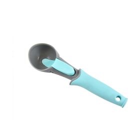 Non-stick Ice Cream Scoop with Easy TPR Material Trigger Release Spoon Anti-Freeze Plastic Lever Scoop for Cookies Ice Cream Fruit Baller - blue