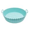 1/2pcs Air Fryer Silicone Pot; Reusable Air Fryer Liners; Silicone Air Fryer Basket; Food Safe Air Fryer Accessories - 1PCS Light Blue