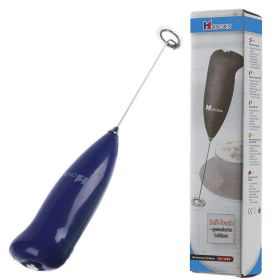 1pc Stainless Steel Handheld Electric Blender; Egg Whisk; Coffee Milk Frother - Blue