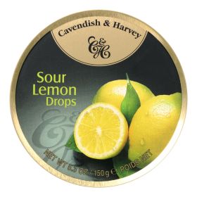 Cavendish And Harvey Fruit Drops Tin - Sour Lemon - 5.3 Oz - Case Of 12 - Default