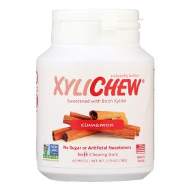 Xylichew Gum - Cinnamon - Jar - 60 Pieces - 1 Case - Default