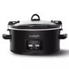 6qt Programmable Cook & Carry Slow Cooker Black - black