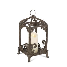 GG Collection 95167 Medium Metal Acanthus Leaf Lantern - GG Collection