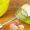 Spiral Egg Whisk Stainless Steel Lightweight Non-Toxic Kitchen Gadget Manual Blender Hand Whisk for Baking Beverage Cooking - 30.5 cm