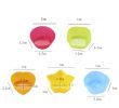 Colorful Shaped Nonstick Silicone Cupcake Molds, Reusable Heat Resistant Baking Liners - star