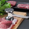 Multifunction Meat Hammer Meat Tenderizer Portable Steak Pork Tools Two Sides Loose Stainless Steel Hammer Kitchen Cooking Tools - C