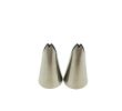 Medium Leaf Piping Nozzle No. 70, Seamless Stainless Steel Icing Piping Cream Pastry Nozzle Tip DIY Cakes Decorating Tool - Silver