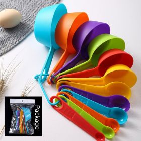 Baking Tool Plastic Plastic Measuring Spoon Measuring Cup Set (Option: Colorful 12 Pieces)