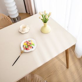 Sheepskin All-inclusive Tablecloth Waterproof And Oil-proof Disposable Anti-scald Tablecloth (Option: Cream Rice-Suitable For 70X130cm)